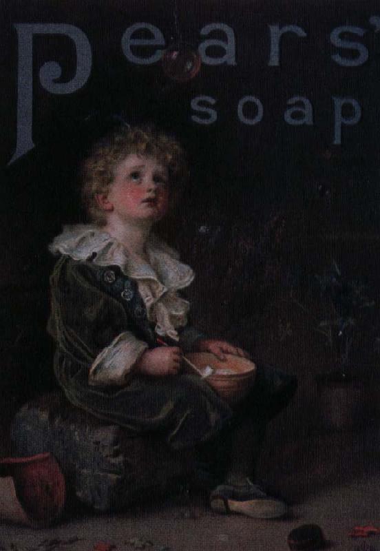 Sir John Everett Millais reklamtavla for pears pears soap med bubblor Sweden oil painting art